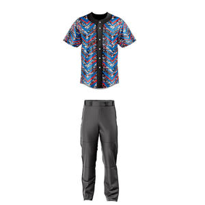 Hombres de alta calidad logotipo personalizado uniforme de béisbol americano último estilo Venta caliente sublimación completa más opciones de tamaño - Product Image 3