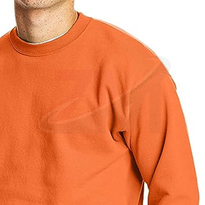 Sudaderas de algodón personalizadas al por mayor para hombre, sudadera holgada informal, jersey de forro polar sólido para otoño e invierno. - Product Image 4