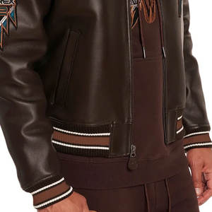 Offre Spéciale tenue à la mode veste en cuir à bas prix pour hommes emballage personnalisé de qualité supérieure lourde veste en cuir de motard pour hommes - Product Image 5