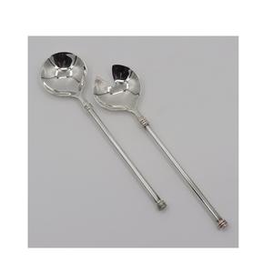 Servidor de ensaladas de acero inoxidable, juego de cubiertos de Metal, cuchara y tenedor para servir ensalada, nuevo diseño - Product Image 4