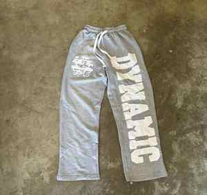 Pantalon de jogging surdimensionné en coton éponge français pour hommes, lavage foncé, décontracté, coupe ample, jambe large Double taille Pantalon de survêtement lourd - Product Image 5