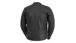 Chaqueta Bomber de Cuero para Hombre, Estilo Casual, Sólida, Otoñal, con Cierre, Lavada y Recubierta - Product Image 5