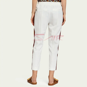 Pantalon de sport d'hiver en soie pour femmes OEM Streetwear bas en polaire avec ourlet ouvert élastique et décoration de logo - Product Image 3