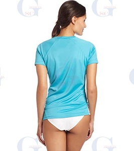 Alta calidad por encargo de las mujeres MMA Rash Guard No Gi camisa deportiva de un solo Color sublimación impresión hecha Spandex tela bebé edad - Product Image 6