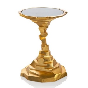 Meubles de salon de style rond moderne pieds en métal argenté Table d'appoint en métal moderne - Product Image 6