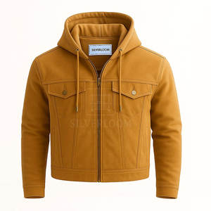 Chaqueta de invierno informal con capucha y cremallera para hombre con bolsillos delanteros prendas de vestir exteriores de moda para Otoño e Invierno - Product Image 2