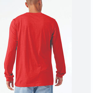 เสื้อยืดผู้ชายแขนยาวคอลูกเรือแบบเรียบง่ายเสื้อยืดผ้าฝ้ายออร์แกนิกสำหรับผู้ชายเสื้อยืดแขนยาวแบบยั่งยืน - Product Image 3