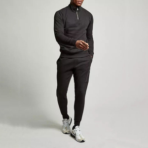 2025 Spring Custom High Neck With Zipper <b>Men's</b> hoodies <b>Men's</b> Sweatshirts 1/4 <b>Zip</b> Hoodies - Product Image 4
