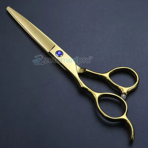 Ciseaux de barbier professionnels plaqués or, ciseaux à cheveux pour barbiers, ciseaux à cheveux plaqués or - Product Image 3