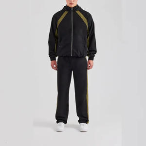 Conjunto Deportivo de Nylon con Bloques de Color, Personalizado con Estampado, Chaqueta y Pantalones con Cremallera, Cortavientos para Hombre, Conjunto Deportivo de 2 Piezas, Pantalones Cortos para Hombre, Conjunto Deportivo 2026 - Product Image 1