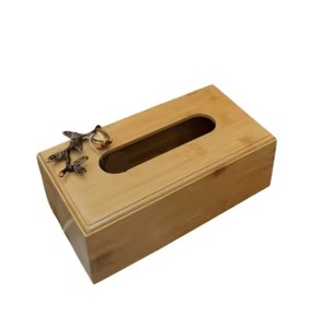 กล่องใส่กระดาษทิชชู่ไม้สำหรับร้านอาหารโต๊ะโรงแรมกล่องใส่ผ้าเช็ดปาก - Product Image 2