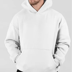 Sweat à capuche 100 % coton pour homme, en molleton, coupe oversize, respirant et écologique, avec poches - Product Image 1