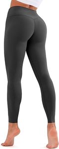 Leggings de yoga pleine longueur taille haute doux beurre pour femmes motif solide taille élastique écologique pour le devant respirant quotidien - Product Image 5