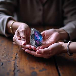 Juego de urna de cremación familiar para cenizas humanas Diseño de lágrima con urna funeraria grande 2 urnas pequeñas de recuerdo y 2 collares de ceniza - Product Image 5