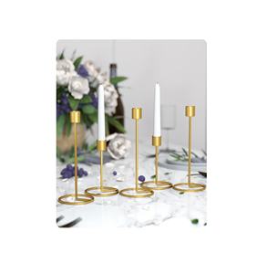 Bougeoir en métal plaqué or de décoration en gros pour taille personnalisée prix bon marché avec utilisation à la main - Product Image 1