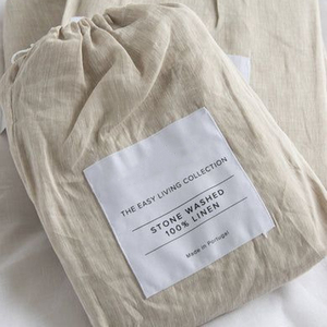 Juego de Funda de Edredón 100% Lino, Estilo Básico, Cierre de Botones, Color Sólido, Lino Natural Lavado a la Francesa, Ropa de Cama de Alta Calidad, Tamaño King - Product Image 1