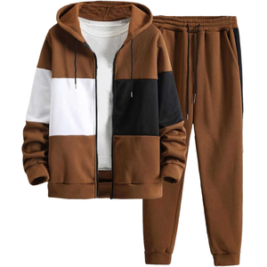 Conjunto Deportivo Masculino, Cómodo, 100% Algodón, Manga Larga, Capucha, Cintura Elástica, Ligero, Corte Regular, para Hombre, Invierno - Product Image 2