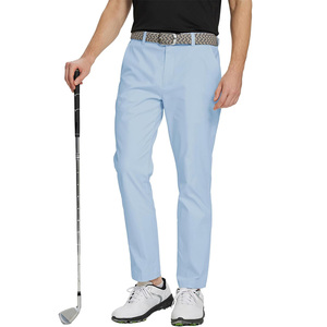 Pantalones de golf transpirables para hombre con logotipo personalizado y pantalones elásticos ajustados de marca OEM para promociones y uniformes - Product Image 1
