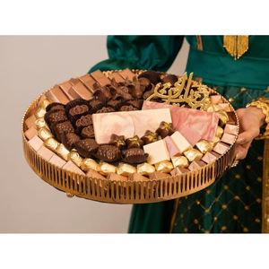 Plateau de service au chocolat de taille mini au design luxueux plateau de service au chocolat en argenterie de qualité de luxe par le monde du métal indien - Product Image 6