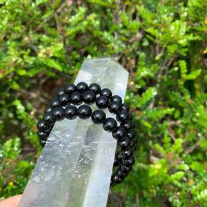 Top Selling <b>Black</b> <b>Obsidian</b> Stone Healing Beads Elastic <b>Bracelet</b> for Unisex Fashion Gift Business Natural Crystal <b>Bracelet</b> - Product Image 4
