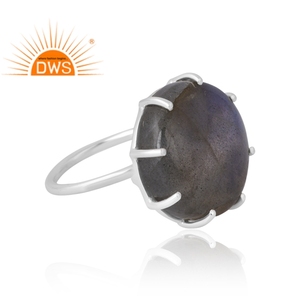 Latest Design 925 Sterling Silver Natural <b>Labradorite</b> Gemstone <b>Ring</b> Custom Jewelry For Women Gift For Her - Product Image 4