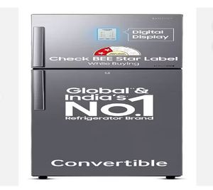Réfrigérateur à double porte Samsung 236 L 2 étoiles convertible numérique à inverter avec écran et système No Frost - Product Image 1