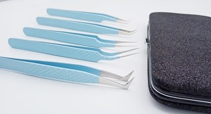 Pince à épiler professionnelle en acier inoxydable véritable pour l'extension des cils Volume russe Meilleure pince à épiler - Product Image 6