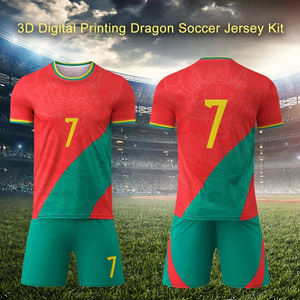 Uniforme de fútbol personalizado completo para hombres con impresión por sublimación, colores del equipo, logotipo del patrocinador, material transpirable y envío rápido - Product Image 2