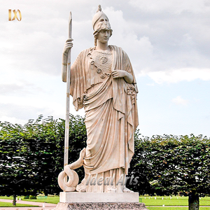 Statue en marbre <span class=keywords><strong>Athena</strong></span> grandeur nature déesse <span class=keywords><strong>grecque</strong></span> de la sagesse sculpture en pierre sculptée à la main pour jardin - Product Image 1