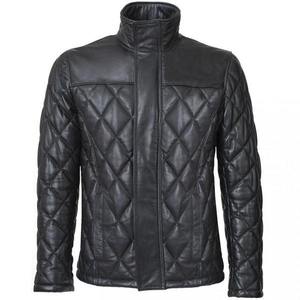 Veste matelassée en cuir à la mode pour hommes vêtements d'extérieur matelassés doux chaud confortable Fit mode Style d'hiver - Product Image 3