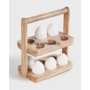 Acacia Wooden Made 2 Tier Most Fancy Unique Designer High Standard Quality Material Egg <b>Storage</b> <b>Racks</b> and Holder Kitchenware Use - Product Image 5