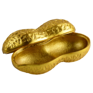 Bol de service en aluminium avec design en forme d'amande Bocal de stockage de collations et de fruits secs pour décoration de table Design d'aliments pour la maison - Product Image 5