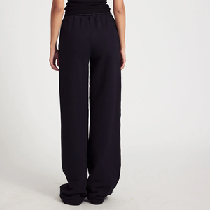 Pantalon de survêtement évasé en molleton polyester/coton, personnalisé, effet délavé, logo vieilli, coupe ample et large, écologique – Meilleures ventes - Product Image 2