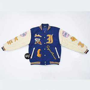 Chaqueta de lana Softshell para hombre Noble, cómodo revestimiento impermeable con cremallera Vintage con cuello levantado y patrón de retazos - Product Image 6