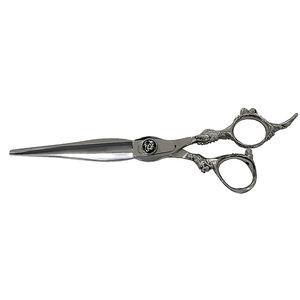 กรรไกรตัดผมสแตนเลสพร้อมที่วางนิ้วด้ามจับมังกรคุณภาพสูงกรรไกรขัดเงากระจก - Product Image 5