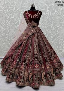 Hermosa Novia Lehenga Choli Con Doble Dupatta Diseñador - Product Image 2