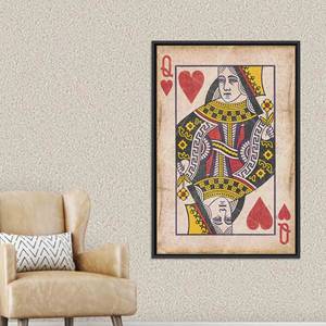 Impresión en lienzo de Reina de Corazones: elegante arte decorativo bohemio para pared, lienzo con marco negro - Product Image 1