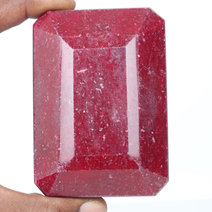 Rubí Rojo Natural Certificado de Calidad AAA+ de Gran Tamaño, 2505 Ct., Corte Esmeralda Facetado, Gema Suelta, Gem231 - Product Image 1