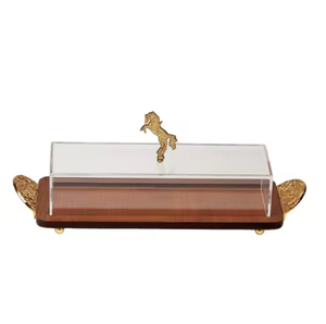 Supports à gâteaux de luxe en métal avec dôme en verre pour gâteau de mariage avec logo personnalisé disponible large gamme de supports à gâteaux - Product Image 1