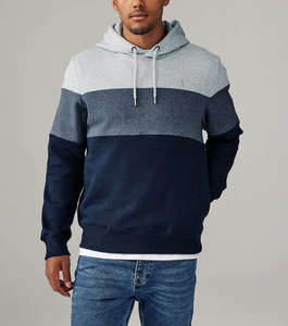 Sweats à capuche pour hommes, logo personnalisé OEM, rayé multicolore, séchage rapide, haute performance, léger, mélange coton/polyester, 380 GSM - Product Image 5