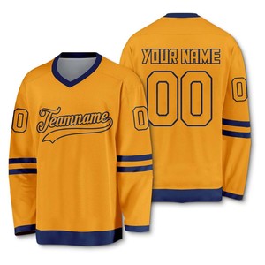 Venta al por mayor de camisetas auténticas de hockey sobre hielo, uniformes de equipo bordados personalizados, tela duradera Reversible, calidad profesional, servicio OEM ODM - Product Image 1