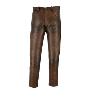 Pantalones de cuero para hombre de último estilo a la venta, pantalones de cuero para hombre de la mejor calidad y bajo precio, pantalones de cuero de color personalizado de piel de oveja - Product Image 6