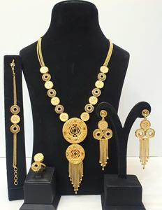 Dubai Collection 24KT Gold Plated Brass Women's Bridal <b>Sets</b> Wedding Necklace/Earrings/Ring/<b>Bracelet</b> Gorgeous Pendant Best Value - Product Image 1