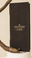 Penutup Menu kulit 8.5x11 Wine bar ukuran tamu Hotel dengan Logo restoran, kulit buku Menu 8.5x11"