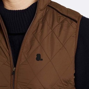 Gilet sans manches matelassé pour femme, logo personnalisé, hiver, coupe ajustée, col montant, coupe-vent, respirant - Product Image 5