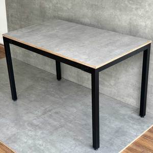 Rectangular 120x70cm Dining <b>Table</b> Industrial Stable Assembled Oval Plywood <b>Top</b> Iron Legs Melamine Coating Extendable-BA68166 - Product Image 5
