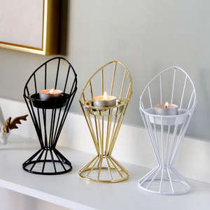 Modern Luxury Style Iron Wire Crafted Metal Candle <b>Holder</b> Decor Tea Light Candle <b>Holder</b> Decorative Candle <b>Holder</b> - Product Image 1
