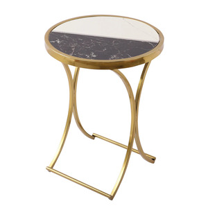 Unique High Quality Accent Side <b>Table</b> New Design Metal with <b>Wood</b> <b>Top</b> for Living Room Dining Home Furniture - Product Image 2