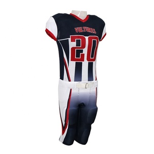 Ensemble de maillots de football américain personnalisés sublimés à manches courtes, protection anti-UV, grandes tailles, vente en gros - Product Image 3