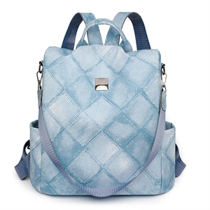Wholesale Mini Classic <b>Black</b> Ladies <b>Backpack</b> Custom Logo PU Leather with Zipper Closure Polyester Lining - Product Image 5